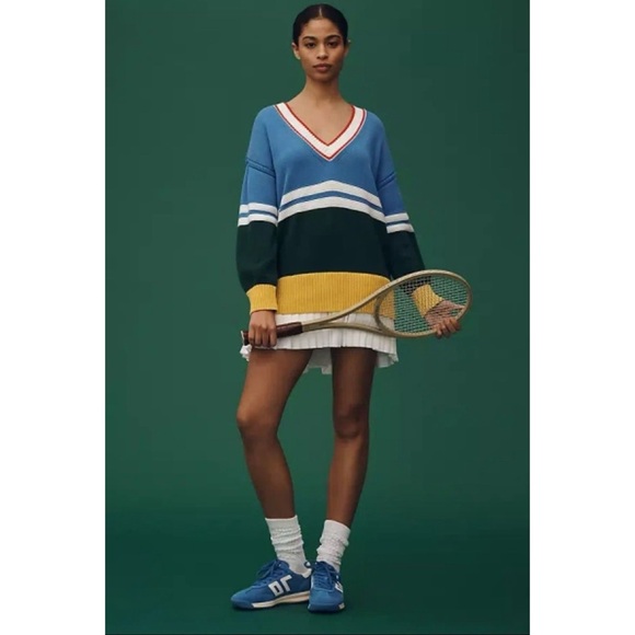 Anthropologie Daily Practice Twofer Long Sleeve Mini Dress Oversized Medium $168 - Picture 1 of 4